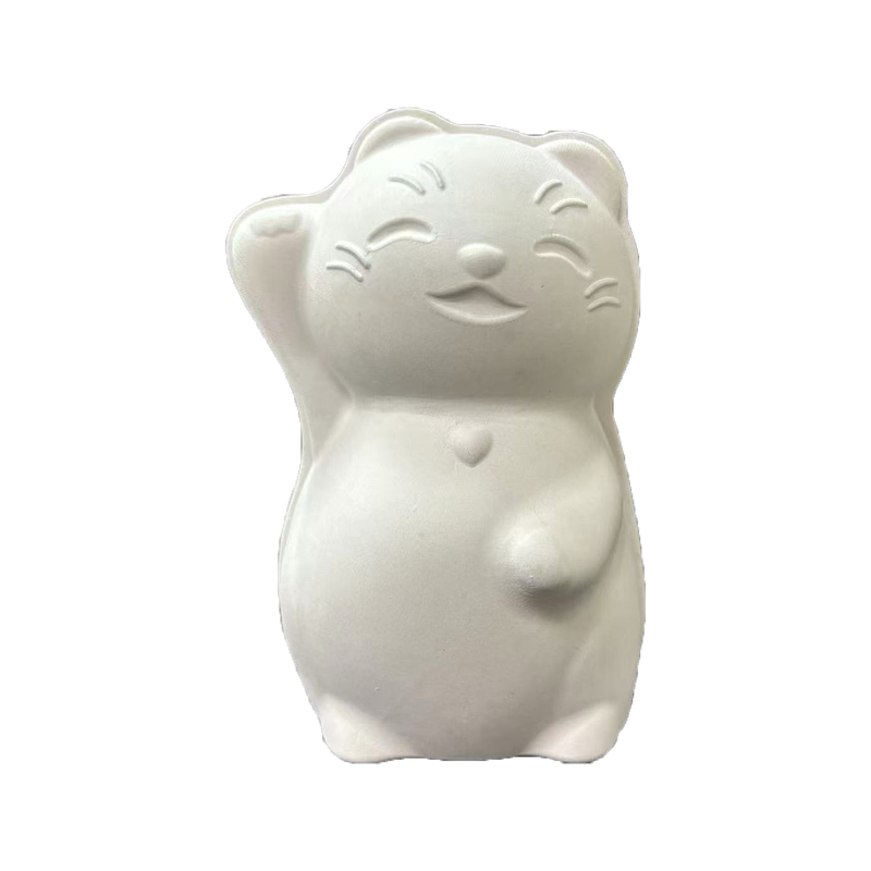 3D bonŝanca kato personigebla pulpa ornamaĵo