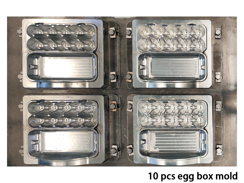 10-cell egg box mold