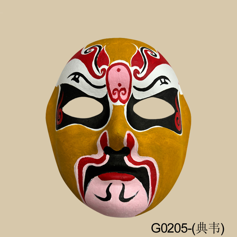 G0205-bagasse pulp Chinese opera mask - Dian Wei(典韦)