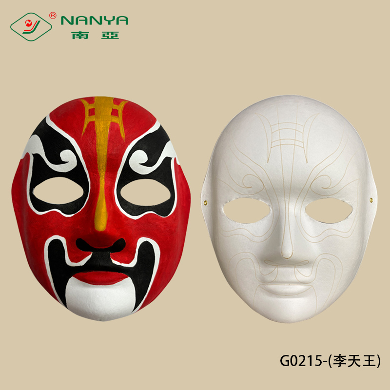 G0215-李天王- wood pulp opera masks - Heavenly King Li